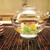 緒方 - 春海バカラで蟹身新潟産もずく、内子に酢のジュレ・間蟹雌の外子