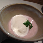 日本料理 波勢 - 苺の豆乳プリン