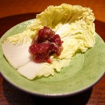 和庵 - 真鴨コースおまけササミ刺し