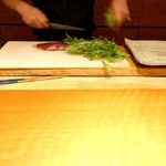 和庵 - 真鴨コース鍋の準備