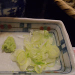 穣庵 - 薬味はねぎと山葵で、この山葵が良い！
