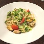 Aiuto - <ランチ>ムール貝とブロッコリーのアンチョビ風味スパゲッティー