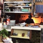 マルミヤ食堂 - 厨房でファイアーｗ