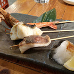 魚旬 - 本日の鮮魚 三種串焼き