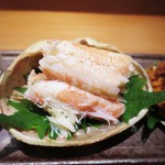 栞庵 やましろ - 兵庫県ずわい蟹の雌
　内子と味噌、身、外子　　
兵庫県ずわい蟹の雌
　身