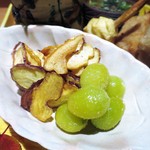 栞庵 やましろ - 栗煎餅、銀杏
