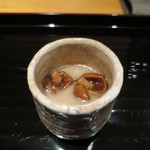 日本料理 幸庵 - 栗のすりながしナメコ添えアップ