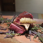 日本料理 幸庵 - 岐阜の青首鴨の焼物アップ