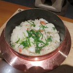 日本料理 幸庵 - 松葉ガニの蟹爪の炊込みご飯