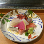 しのはら - さより たい昆布締め あじ
      鰹 アオリイカ キンメ