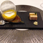 Aコース税込3800円♤口取 南瓜の2品