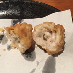 天ぷら 亀彦 - 時期の牡蠣の天ぷら