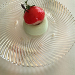 フレンチレストラン ミクニ サッポロ - 青りんごのムースと赤りんごのソルベ 2015.12