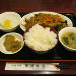 Toukai hante mmitaten - ｢豚肉細切りの四川風辛炒め定食｣です。