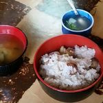 Yumekomichi - 栗ご飯・味噌汁・ゼリー