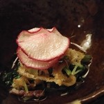 六雁 - 前菜　能登野菜のおひたし