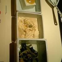 梅の花 銀座並木通店 - 嶺岡豆腐、お浸し、湯葉煮