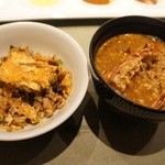 日本料理　彩 - ガーリックライスと伊勢海老のお味噌汁