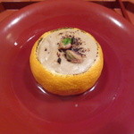 祇園 大渡 - 柚子釜　トッピングにピスタチオ