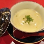 炊き合せ　下仁田葱のすり流し 牡蠣