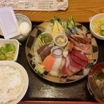 仲家 - 刺身定食、714円なり