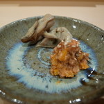 鮨 はしもと - 牡蠣味噌漬けと鮟鱇肝