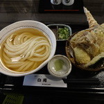讃岐うどん 白庵 - ひやひや+天ぷらセット970円（税込）　※2015年12月
