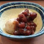 蕎彩庵 - 蕎麦がき白玉あずき添え。