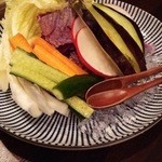 魚と日本のお酒　むく - 1512_むく_泉州農家直送生野菜_金山寺味噌ときなこマヨネーズディップ