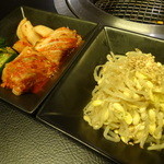 京松蘭 - キムチともやしナムル