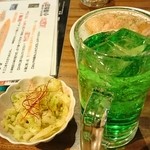 塩ホルモン・炭火焼肉 小澤商店 秀 - メロンソーダとお通し