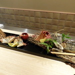 弧玖 - 八寸（2人分）冬の田舎の情景