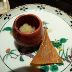 弧玖 - なまこ酢とばちこ　日本酒と合う～と夫は大喜び