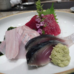 築地すし好 JIN仁 - 松川カレイ、大間のマグロ、しめ鯖のお造り