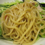 つけ麺　ちっちょ極 - 麺大盛りですが、スルスルと入っていきます。