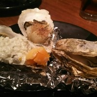 舵 - 坂越牡蠣コース：焼き牡蠣3種