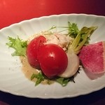 鉄板焼 天 - 蟹のサラダ