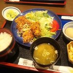 居酒屋 清龍 - 若鶏から揚げ定食　600円