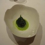 レストラン サンパウ - 寒締めほうれん草と白子のラヴィオリ