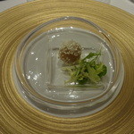 レストラン サンパウ - マジパン、あんぽ柿、米酢、山羊のチーズ