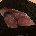 鮨 とかみ - 鯖の生ハム　塩漬けを燻製にしたもの