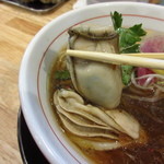 福島壱麺 - 牡蠣アップ