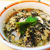むとう - 玄米茶を入れた鯛茶漬け。