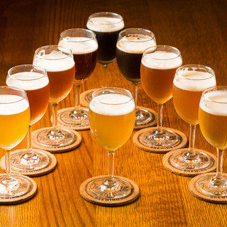 自家製クラフトビールを10種類◎日替わりで新しい味に出会える