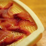 泉の鯉 - 1200円『鯉の刺身(鯉コク付)写真は２人前』2015年12月吉日