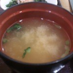 Tendon Tenya - ・上天ぷら定食 味噌汁