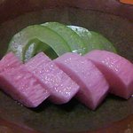 寿し 太一 - 最後は香物で。。。　（今回はお腹がさほどすいてなかったので、これでおしまい）