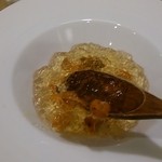 太閤うどん - ウニうどん出汁ジュレ