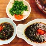 ふぐ料理 与太呂 - なんせポン酢に薬味がたっぷりなんです。