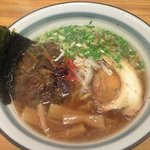 麺屋 無双 - 古式醤油ラーメン・腹八分目￥500+牛スジトッピング￥150(2010.07)